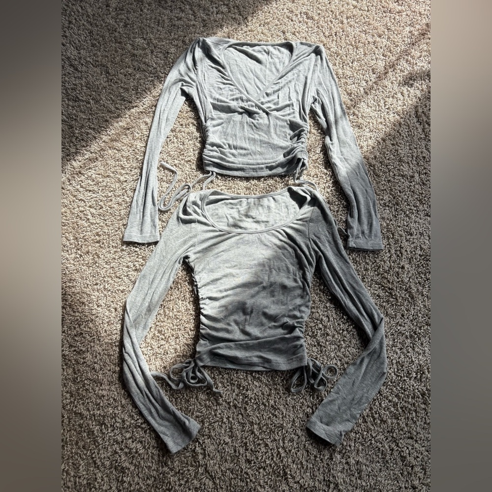 SHEIN Women’s Grey Long Sleeve Tops Bunlde